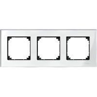 Schneider Electric. РАМККА СТЕКЛЯН.3-МЕСТНАЯ БЕЛ.БРИЛ. - Merten System M - MTN404319