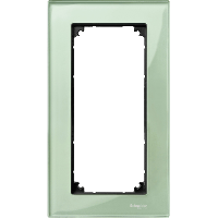 Schneider Electric. РАМКА СТЕКЛЯН.2-МЕСТНАЯ Б/ПЕРЕГ.ИЗУМРУД - Merten System M - MTN404804
