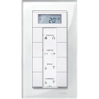 Schneider Electric. РАМКА СТЕКЛЯН.2-МЕСТНАЯ Б/ПЕРЕГ.БЕЛ.БРИЛ - Merten System M - MTN404819