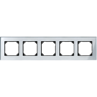 Schneider Electric. РАМККА СТЕКЛЯН.5-МЕСТНАЯ БРИЛ.СЕРЕБРО - Merten System M - MTN4050-3260