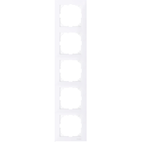 Schneider Electric. M-Pure 5-постовая рамка, бриллиантовый белый - Merten System M - MTN4050-3625