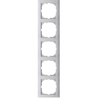 Schneider Electric. M-Pure 5-постовая рамка, цвет алюминия - Merten System M - MTN4050-3660