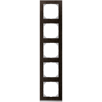 Schneider Electric. M-Pure D?cor 5-постовая рамка, венге/цвет алюминия - Merten System M - MTN4050-3671