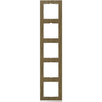 Schneider Electric. M-Pure D?cor 5-постовая рамка, дуб/бриллиантовый белый - Merten System M - MTN4050-3674