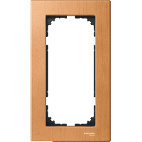 Schneider Electric. РАМКА ДЕРЕВЯН.2-МЕСТНАЯ БУК БЕЗ ПЕРЕГОРО - Merten System M - MTN4058-3470