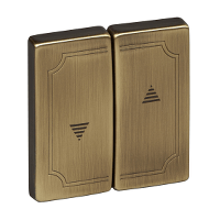 Schneider Electric. КЛАВИША Х2 ДЛЯ ЖАЛЮЗИ, АНТИЧНАЯ ЛАТУНЬ - Merten Antique/Artec - MTN411543