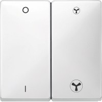 Schneider Electric. ДВЕ КЛАВИШИ Д/МЕХ.ВЫКЛ.ВЕНТ.БЕЛЫЙ - Merten Antique/Artec - MTN411919