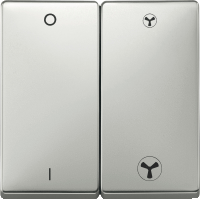 Schneider Electric. ДВЕ КЛАВИШИ Д/МЕХ.ВЫКЛ.ВЕНТ.СТАЛЬ - Merten Antique/Artec - MTN411946