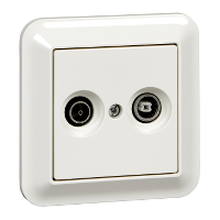 Schneider Electric. Розетка ТV/R оконечная, бел - Merten System M - MTN4122-1219