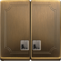 Schneider Electric. 2 КЛАВИШИ С ОКНОМ ПОДСВЕ АНТ ЛАТ - Merten Antique/Artec - MTN413543