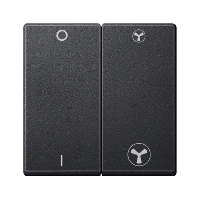 Schneider Electric. ДВЕ КЛАВИШИ Д/МЕХ.ВЫКЛ. ВЕНТИЛ. АНТР - Merten System M - MTN435014