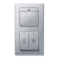 Schneider Electric. КЛАВИША X2 С НАДПИСЯМИ Д/ГОРНИЧНОЙ, АЛЮМИНИЙ - Merten System M - MTN435660