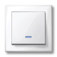 Schneider Electric. КЛАВИША С ОКОШКОМ Д/СВ.ИНД. БЕЛЫЙ - Merten System M - MTN436019