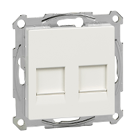 Schneider Electric. RJ11+RJ45 cat5e UTP, бел - Merten System M - MTN4566-1319