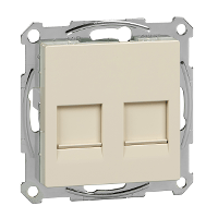 Schneider Electric. RJ11+RJ45 cat5e UTP, беж - Merten System M - MTN4566-1344