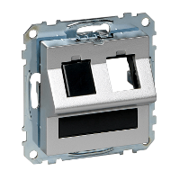 Schneider Electric. Наклонная плата для Keystone RJ45 алюм - Merten System M - MTN4568-0460