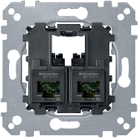 Schneider Electric. коннектор 2xRJ45 CAT5E UTP Merten - Merten System M - MTN4575-0002