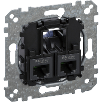Schneider Electric. коннектор 2XRJ45 CAT6 UTP Merten - Merten System M - MTN4576-0002