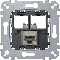 Schneider Electric. Actassi 1хRJ45 телек роз Cat6A STP - Merten System M - MTN4576-0021