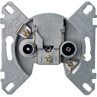 Schneider Electric. МЕХАНИЗМ TV/FM, ПРОХОДНОЙ, 2/10DB - Merten System M - MTN466098