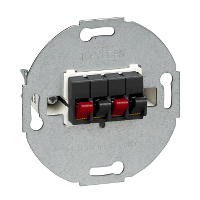 Schneider Electric. МЕХ-ЗМ РОЗ. Д/АУДИО БЫСТРОЗАЖИМ,Х4,АНТРАЦИТ - Merten System M - MTN467014
