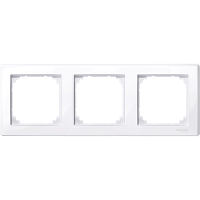 Schneider Electric. M-SMART МОНТАЖНАЯ РАМКА 3 ПОСТА,АКТИВНО БЕЛЫЙ - Merten System M - MTN478325