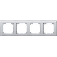 Schneider Electric. РАМКА Х4, АЛЮМИНИЙ - Merten System M - MTN486460
