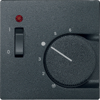 Schneider Electric. ЦЕНТР. ПЛАТА ТЕРМОРЕГ. С ВЫКЛ., SYSTEM M, ЦВЕТ АНТРАЦИТ - Merten System M - MTN536114