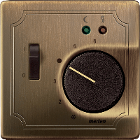 Schneider Electric. ЦЕНТР.ПЛАТА ТЕРМОРЕГ-РА ПОЛА, АНТИЧ.ЛАТУНЬ - Merten Antique/Artec - MTN537543