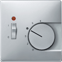 Schneider Electric. ЦЕНТР. ПЛАТА ТЕРМОРЕГ. С ВЫКЛ., SYSTEM DESIGN, ЦВЕТ АЛЮМИНИЙ - Merten Antique/Artec - MTN539760