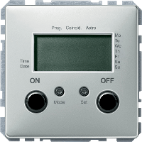 Schneider Electric. ТАЙМЕР ЭЛЕКТР. НЕД., 1000ВА, 230В, SYSTEM DESIGN, ЦВЕТ СТАЛЬ - Merten Antique/Artec - MTN584046