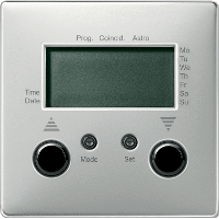 Schneider Electric. ТАЙМЕР УПРАВ. ЖАЛЮЗИ НЕД., НАКЛАДНОЙ МОДУЛЬ, SYSTEM DESIGN, ЦВЕТ СТАЛЬ - Merten Antique/Artec - MTN584146