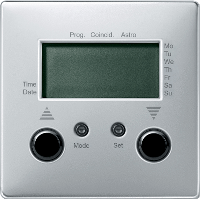 Schneider Electric. ТАЙМЕР УПРАВ. ЖАЛЮЗИ НЕД., НАКЛАДНОЙ МОДУЛЬ, SYSTEM DESIGN, ЦВЕТ АЛЮМИНИЙ - Merten Antique/Artec - MTN584160