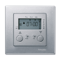 Schneider Electric. ТАЙМЕР УПРАВ. ЖАЛЮЗИ НЕД., НАКЛАДНОЙ МОДУЛЬ, SYSTEM M, ЦВЕТ АЛЮМИНИЙ - Merten System M - MTN586160