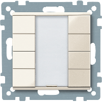 Schneider Electric. Push-button, 4-gang plus, white, glossy, System M - Merten System M - MTN617444