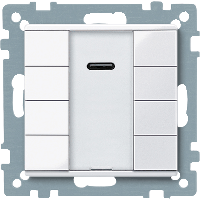 Schneider Electric. SM,4 КН. ВЫКЛ PLUS С ИК-ПРМ, АКТ.БЕЛ.БЛ - Merten System M - MTN617525