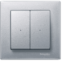 Schneider Electric. SM, КЛАВИША ДЛЯ МОДУЛЯ 2 КН. ВЫК, АЛЮМ. - Merten System M - MTN625260