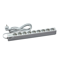 Schneider Electric. РОЗЕТ БЛОК 9 ПОЗ 19"UTE 220В 16А, - Actassi - NSYAPU19F9