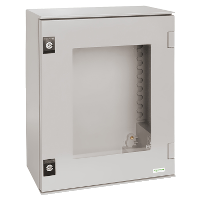 Schneider Electric. wall-mounting enclosure polyester monobloc IP66 H1056xW852xD350mm glazed door - Thalassa PLM - NSYPLM108TG
