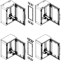 Schneider Electric. Additional aesthetic trim kit for coupling versPLAT or PLAZT with canopy D420mm - Thalassa PLA - NSYSUPLA4TG