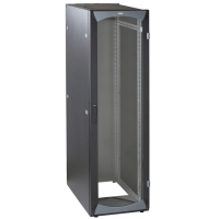 Schneider Electric. Напольн. шкаф 42 мод., Ш х Г = 600 х 800 мм, фикс. рама 19", прозр. дверь, R7035 - Actassi - NSYVDA42U68E