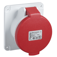 Schneider Electric. Розетка скрытой установки прямая винт 16А 3p+e IP44 380...415В - PK PratiKa Промышленные разъемы - PKF16G434