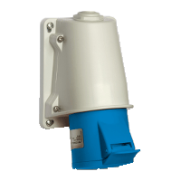 Schneider Electric. Розетка настенная 2P+З 16A IP44 - PK PratiKa Промышленные разъемы - PKY16W423