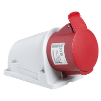 Schneider Electric. Розетка настенная 16А 3P+H+З 380V IP44 - PK PratiKa Промышленные разъемы - PKY16W435