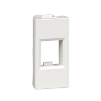 Schneider Electric. Лиц.плата W45 1мод 1xKeystone RAL9003 - W45 - RIN-145-B