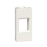 Schneider Electric. Лиц.плата W45 1мод 1xKeystone RAL9010 - W45 - RIN-145-BE