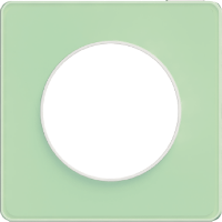 Schneider Electric. Touch - рамка - 1 пост - белый & прозрачный зеленый - Odace - S52P802S