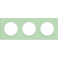 Schneider Electric. Touch - рамка - 3 поста H/V71 - белый & прозрачный зеленый - Odace - S52P806S