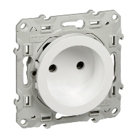 Schneider Electric. 1 розетка - 2P - со шторками - 16 A - белый - Odace - S52R033