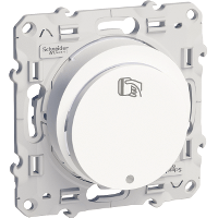 Schneider Electric. Выключатель с карточкой-ключом - белый -  синий светодиод - 10A - Odace - S52R283